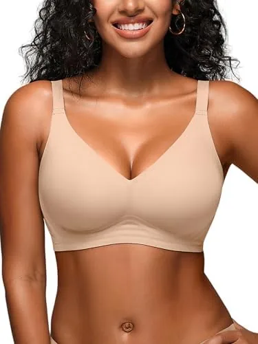 cuteio seamless comfortable bras for women jelly no underwire skin l